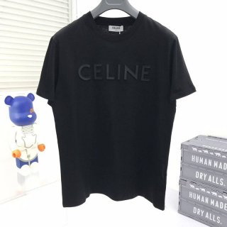 大人気！セリーヌ 偽物 ルーズ Tシャツ コットン ブラック Cer62947