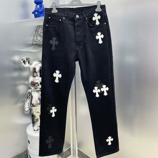 クロムハーツ クロスパッチ N級品 ウォッシュドデニムパンツ Kuu93785