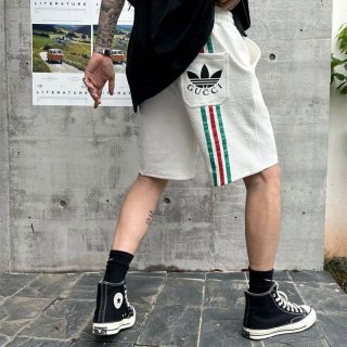 超希少！コラボ★ adidas x グッチ 偽物 elastic ヴィスコース ショートパンツ 700480XKCIF9791