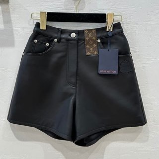 定番ルイヴィトン LV × YK レザーショーツ ショートパンツ ロゴ 偽物 1AB7V2