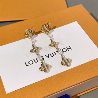 ◆躍動感と煌めき【ルイヴィトン 激安】ピアスロング パンダント LV グラム vuf21149