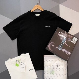 すぐ届く セリーヌ コットン ジャージー Tシャツ ロゴ Ceg93912