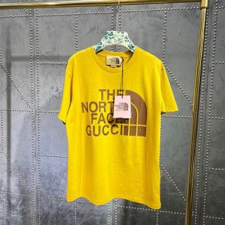 人気no1 グッチ tシャツ トップス ノースフェイス 偽物オーバーサイズ 黄 新作 グッチ noh21570