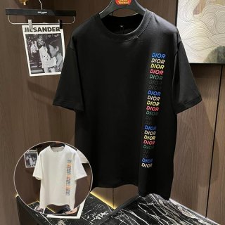 一目惚れディオール スーパーコピー Multi ロゴ入り Tシャツ 2色 def36009