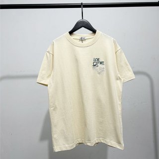 入手困難 ロエベ エンブロイダリー アナグラム Tシャツ lof09058