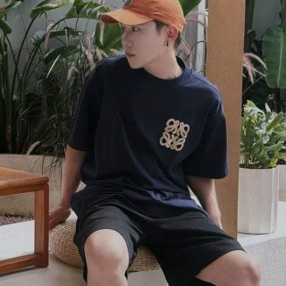 大人気!ロエベ ボクシーフィット Tシャツ コットン パロディ lov80334