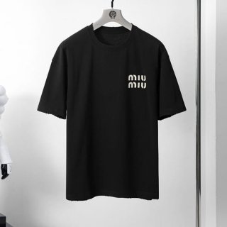 すぐ届ミュウミュウ コットンジャージー 半袖Tシャツ パチモン mys69041