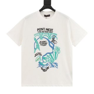 ルイヴィトン コピー★24SS インターシャグラフィックコットンTシャツ 1AFJFO