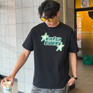 完売必至 グッチ ロゴ コットンジャージー Tシャツ 偽物 776596XJGDH