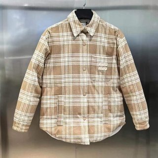 稀少ミュウミュウ コピー Plaid down プレイド ダウン シャツ myp35282