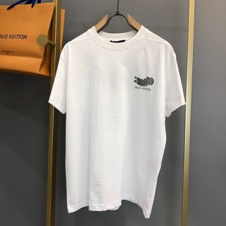 争奪戦ルイヴィトン Tシャツ 偽物 21SS フロウティングLVプリンテッド vut78473