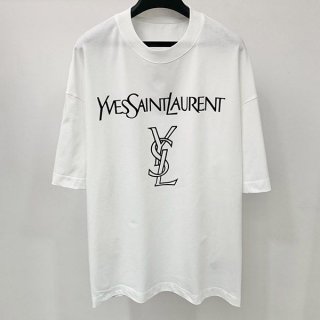 希少 サンローラン コットンジャージーTシャツ Sah65846