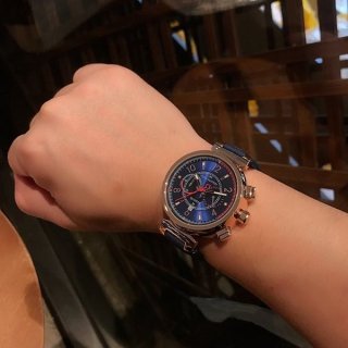 新作 ルイヴィトン タンブール 偽物 クロノグラフ 41mm vui59789