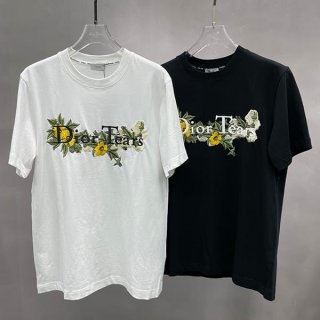 セレブ多数愛用ディオール TEARS Tシャツ 偽物 コットン 2色 393J696I0849