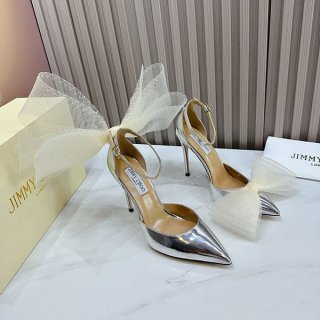 【ジミーチュウ コピー】Averly 100 bow-detailed satin pumps jim16398