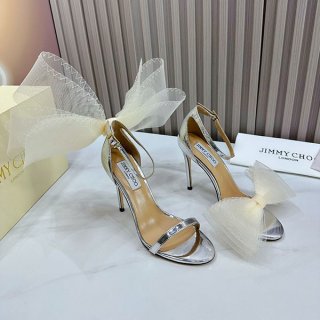 希少 【ジミーチュウ 偽物】Averly 100 bow-detailed satin pumps jiy36757