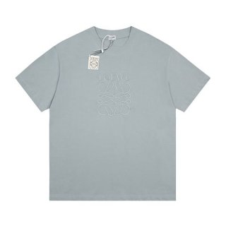 注目★ロエベ Anagram ロゴ コットン Tシャツ 偽物 半袖 loy39095