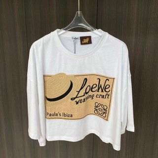 《大人かわいい》ロエベ ハット コットンTシャツ コピー loy85354