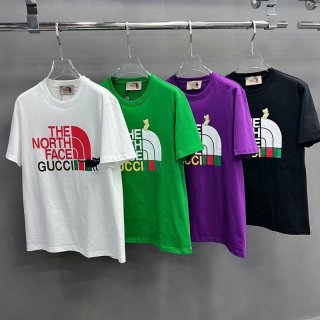 《大人気》グッチ x ノースフェイス コラボ 半袖Tシャツ スーパーコピー guh57850