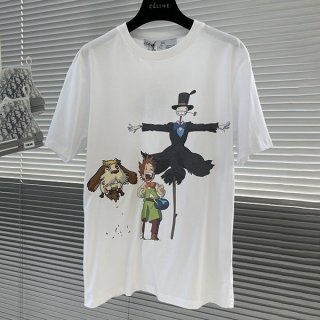 送料無料ロエベ カルシファー Tシャツ コピー クルーネック lop49986