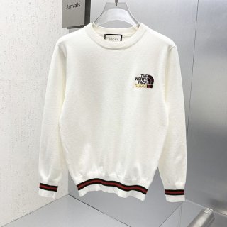 目を惹くカラー◆グッチ ノースフェイス◆ロゴプリント コットン 長袖 Tシャツ 偽物 guv07225