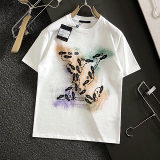 ☆超人気☆ヴィトン グラフィック 半袖 Tシャツ 偽物 コットン vue49730