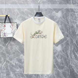 21-22AW☆関税込☆ロエベ★アナグラムバイカラーコットンTシャツ コピー★ H928Y22X03