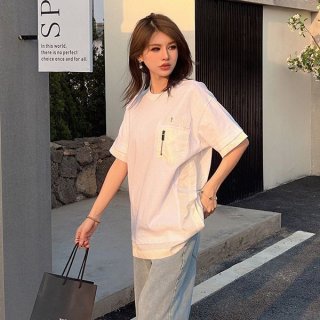 《大人気》ディオール×サカイ偽物★ホワイト オーバーサイズTシャツ 213J642A0554_C080