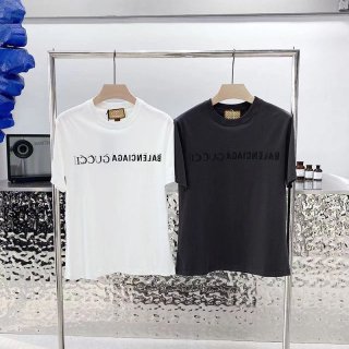 一目惚れグッチ x バレンシアガ スーパーコピー コラボ 半袖Tシャツ gum47234