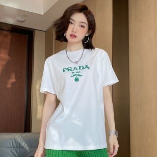 国内発送 プラダ ロゴコットンTシャツ スーパーコピー☆ puw33278