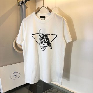 春夏新作プラダ ロゴ コットンTシャツ スーパーコピー pub25537