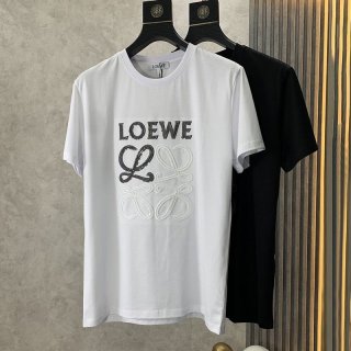 【国内発送】ロエベ プリントコットンジャージーTシャツ 偽物 2色 low40595