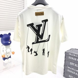 超希少！ルイヴィトン 偽物 Tシャツ トップス 半袖 メンズ レッド vul57718