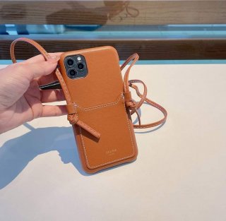 セリーヌ☆トリオンフ 偽物ストラップ付き iPhone11/12 pro ケース Ces83619