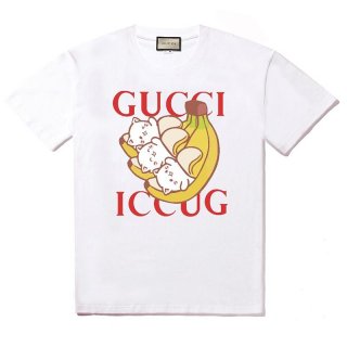 大人気!!新色 ☆グッチ☆ ばなにゃプリント オーバーサイズTシャツ偽物 gub49687