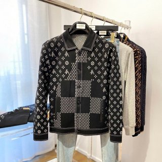 限定希少ルイヴィトン デニムジャケット 偽物 NIGO×LV モノグラム ブラック 1A88WR