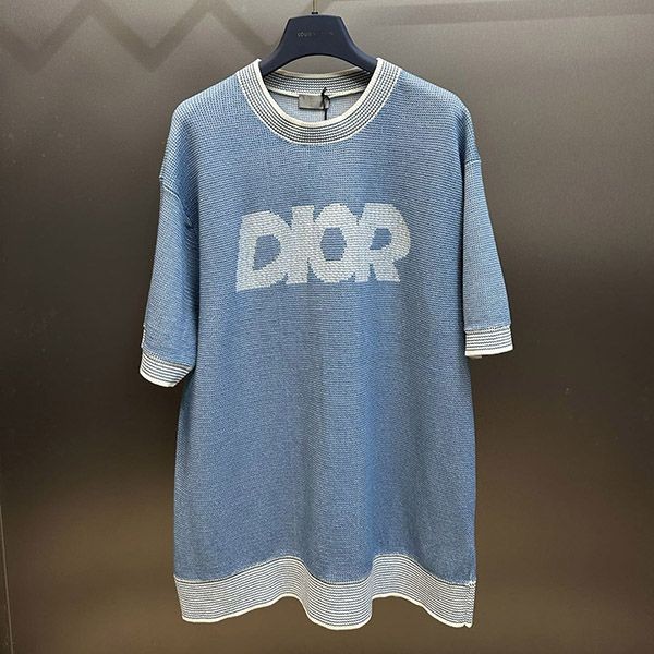 お洒落 ディオール ロゴ入り パロディ トラマートニット Tシャツ dee33432