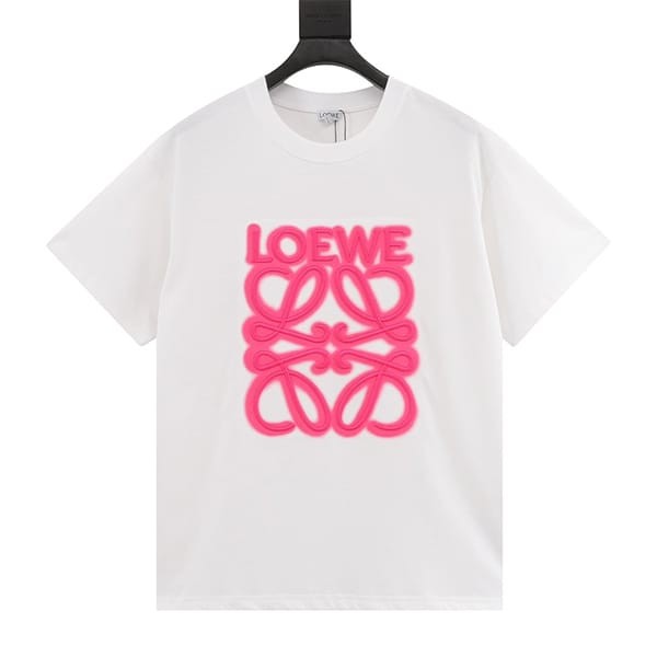 n級品 おすすめロエベ ネオン ロゴ入り コットン Tシャツ レプリカ loj64649