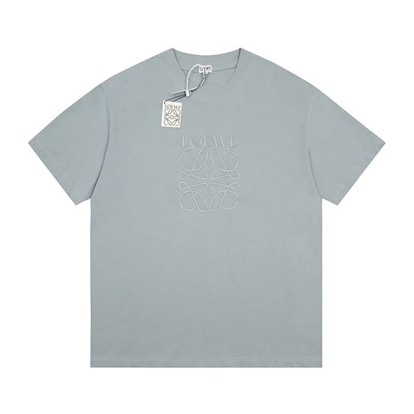 注目★ロエベ Anagram ロゴ コットン Tシャツ 偽物 半袖 loy39095