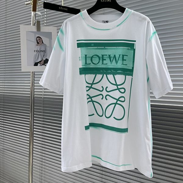 国内即発ロエベ アナグラム フォトコピー Tシャツ 偽物ロゴ大☆ H526Y22X27