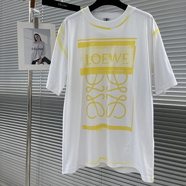 可愛いロエベ アナグラム フォトコピー Tシャツ コピー ロゴ大☆ H526Y22X7